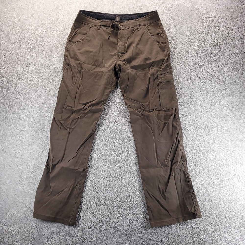 prAna Pants Mens L Brown Zion Cargo Hiking Outdoor Lightweight Straight 44293